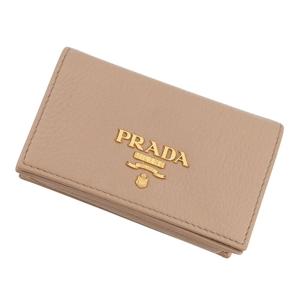 Prada Card Case Wallet Leather Wallet Business H